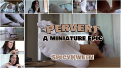 SPICYKWEEN

SpicyKween (In her debut video) found out that her roommate is a pervert and was stealing her used socks and doing nasty things with them.

She set up some hidden cameras and got the proof she sought. as she discusses this with her friend, she has no idea that her roommate is right next to her feet, shrunken down to the size of a bug. while she talks about how she is going to blackmail him for his perversions and make him her slave, he tries to grab her attention without being crushed!

Eventually, SpicyKween finds him! What will she do with him now?

* Unaware Giantess (into aware)
* Ground-shakes/slow-motion
* Booming sounds
* extreme pov
* Socks
* blackmail
* In-sock pov