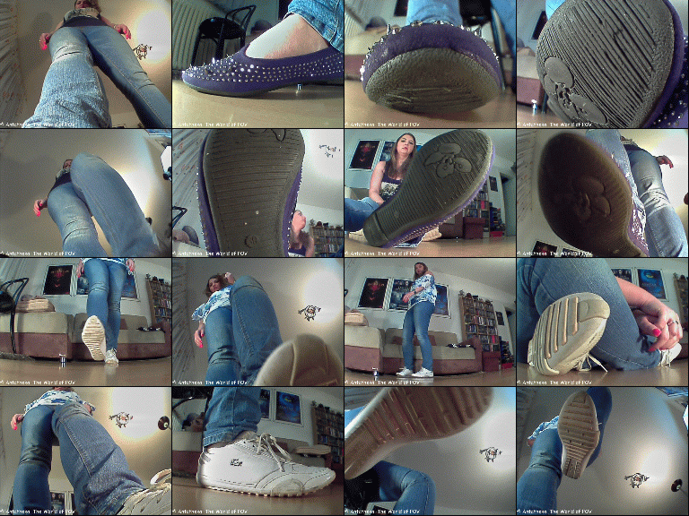 The next collection from the second shooting with Danianita.
15 great POV-Crush-Clips with a cool girl, her flats and sneakers - Enjoy!