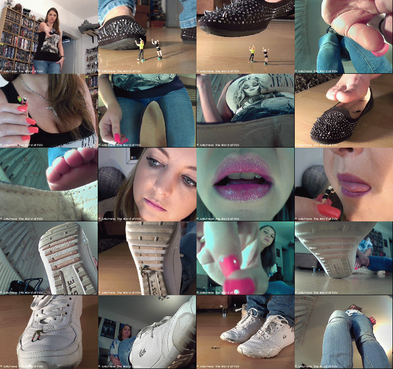 Two new Movies with our gorgeous Danianita!
First you try to climb up her sneakers - after the second try she has enough!
In the second video Danianita shrinks her ex boyfriend and his new girl - and now she's gonna have some revenge.
Crush, Inshoe-Crush (out-of-shoe-pov), Vore, great close-ups and cool POV-views - Enjoy!