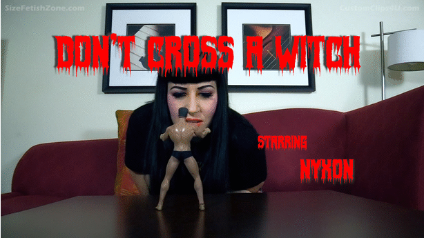 Nyxon is a witch and her boyfriend cheated on her with her co worker. They both will find out just how powerful of a witch she is. Hand held scenes torture and feet worship then a very Slow Crush scene. Will any of them survive?  Doubtful.