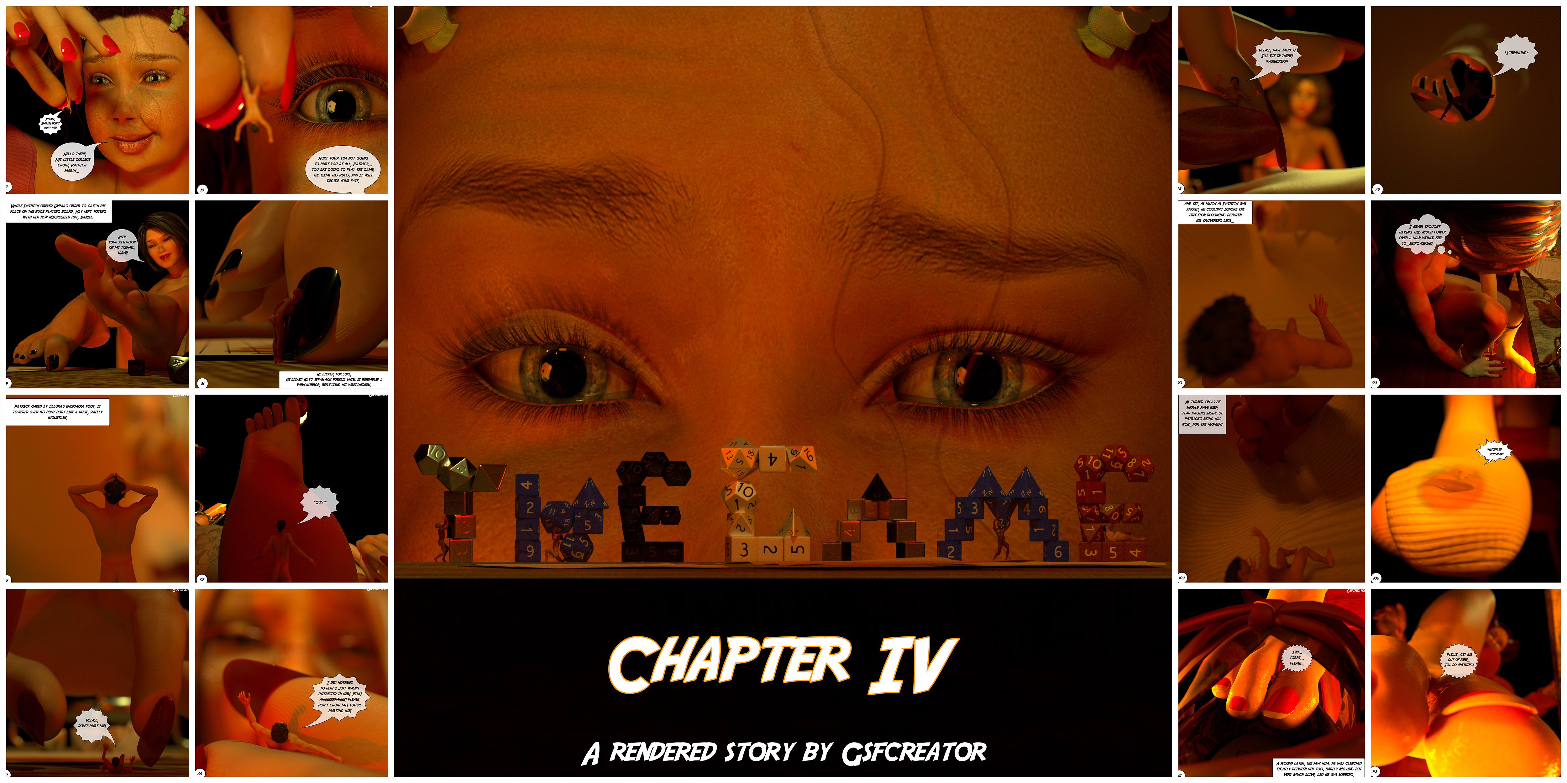 As Max is still trying to survive inside the sweaty inferno of Emma's Cuban shoe, and Daniel tries his best to please Kay's demanding, filthy feet, Emma brings out the fourth and final player of the game - Patrick Marsh, the stud who broke her heart years back. while Jeremy escaped direct punishment and only got himself and the rest into another shrinking wave, Patrick's faith is terrifying...and insanely arousing for his foot freak's mind at the same time.
<br><br>
foot fetish
<br><br>
socks
<br><br>
in-sock pov
<br><br>
foot worship
<br><br>
finger-held