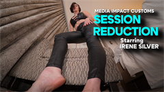 You booked a Giantess session with Irene Silver at Sizecon but little did you know that Irene has a magic amulet that really shrinks you. She has a lot of fun with you and uses you to masturbate and, in the end, puts you in her pants. Boobs, Feet, Leather ass and using you are all featured here.

Keywords Irene Silver, POV, Sex Toy, Feet, Slow Shrink, Ass, Leather, Cleavage, Media Impact