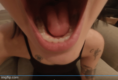 Simple VR vore clip with Giantess Cora... who gives you a good look in the palm of her hand.   She brings you up to her enormous eye... sniffs you with her super sized schnozz... then dangles you over her giant open jaws.   Ready to swallow you whole.   VR 