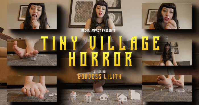 Tiny people made the mistake of setting up a Tiny Village in Goddess Lilith's house and she had fun eating and crushing them all of them.

Goddess Lilith, crush, vore, handheld