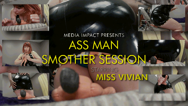 Miss Vivian decides to shrink a man who was grabbing her ass and give him an ass mother session. This is mostly ass sitting with a few minutes of cleavage and handheld.