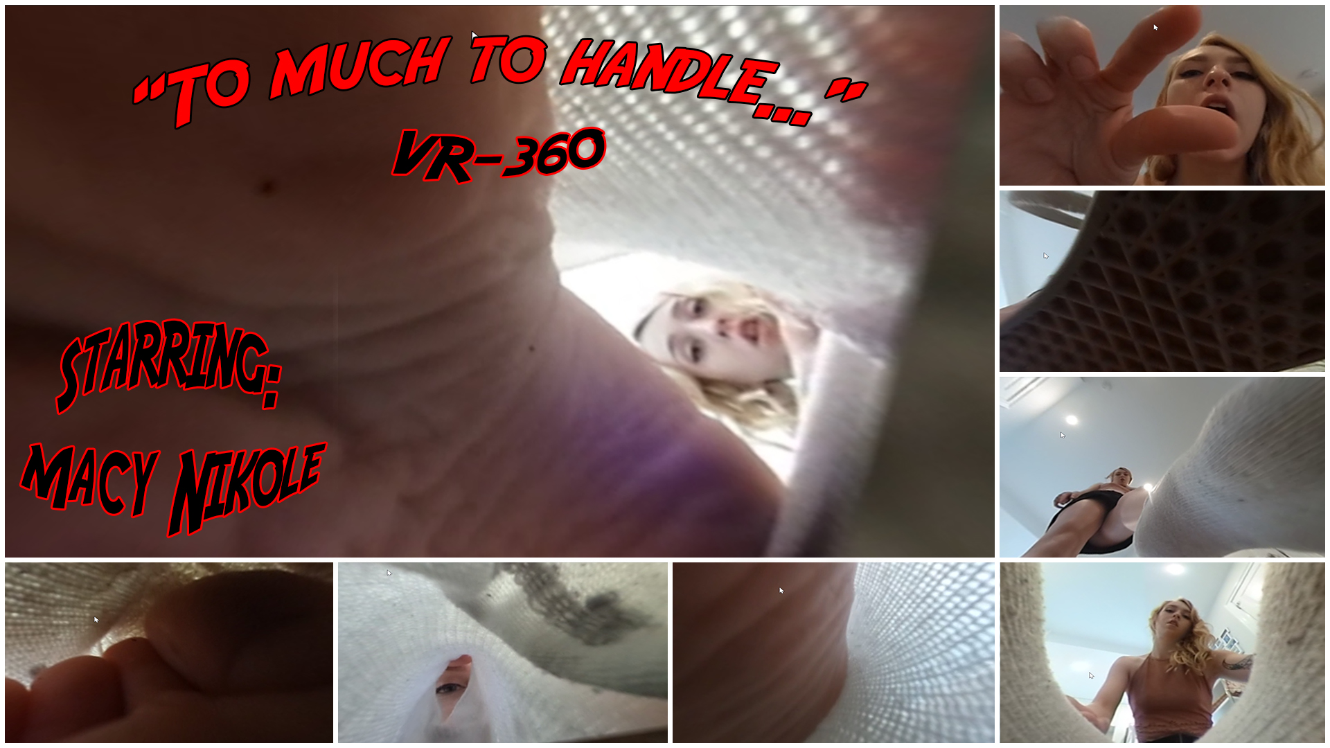 Shrinking down the size of a bug, sneaking into the enormous house of a beautiful, gorgeous young blonde lady...and then getting caught by her. isn't that just a dream-come-true?
<br><br>
Macy is merciless with her teasing on this one. at some point, she drops you into her sweaty sock and wiggles her toes in. she spread the sock so that you can pick through and see her huge, beautiful face stare down at you. close-by, every wrinkle of her sexy foot towers over you. this site is almost too much to bear. you might explode before she gives you the countdown...