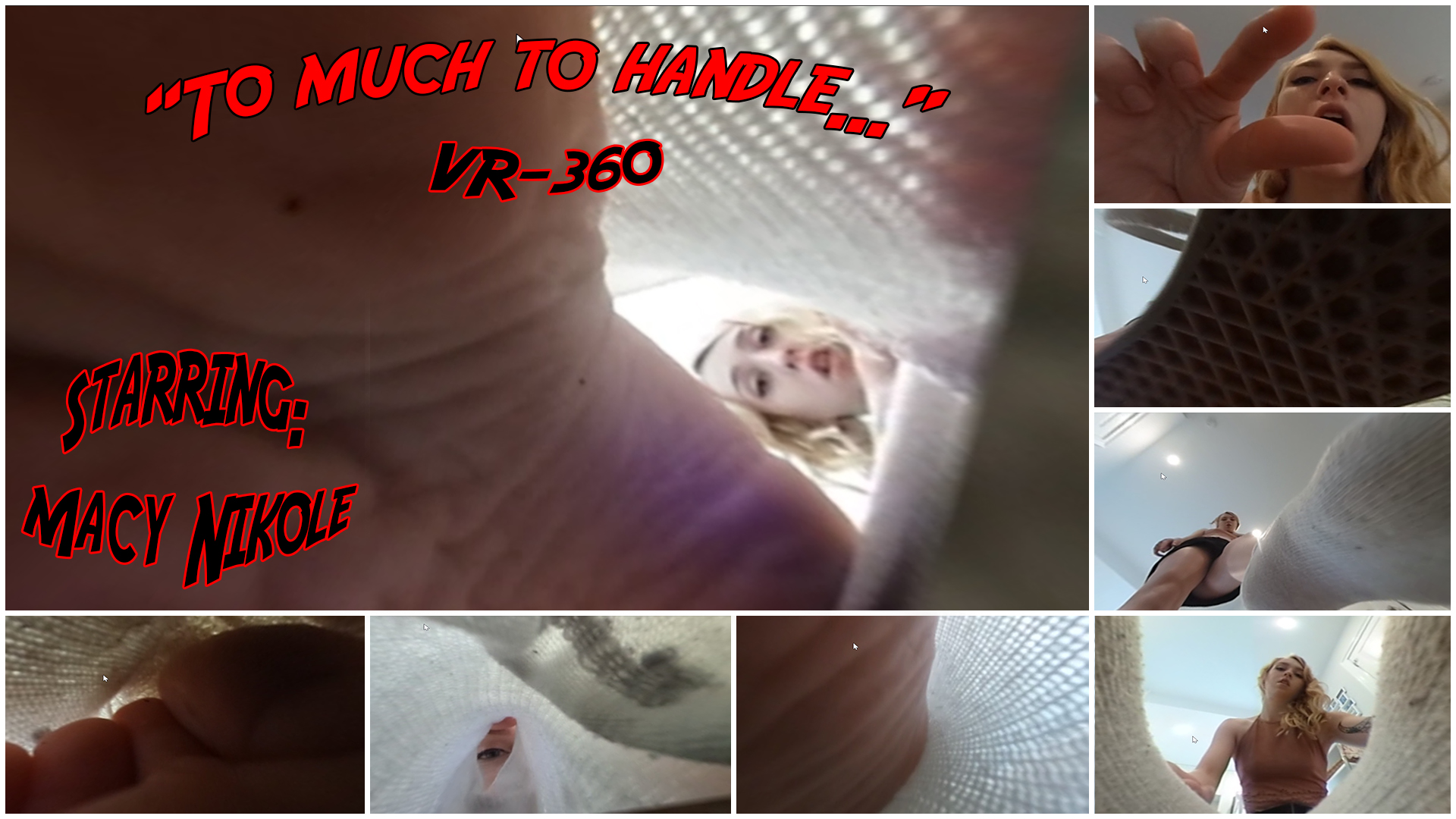 Shrinking down the size of a bug, sneaking into the enormous house of a beautiful, gorgeous young blonde lady...and then getting caught by her. isn't that just a dream-come-true?
<br><br>
Macy is merciless with her teasing on this one. at some point, she drops you into her sweaty sock and wiggles her toes in. she spread the sock so that you can pick through and see her huge, beautiful face stare down at you. close-by, every wrinkle of her sexy foot towers over you. this site is almost too much to bear. you might explode before she gives you the countdown...