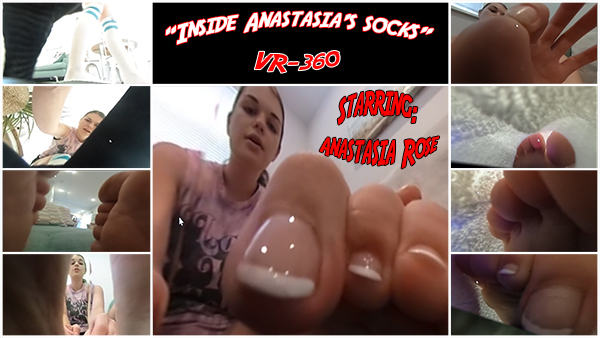 Ever since you broke up with Anastasia, you can't stop thinking about her. your obsession brings you to the borders of insanity and despair, and in one last (and stupid) attempt, you actually manage to shrink yourself and sneak into her house. all you wish is to get another close look at the object of your obsession...and especially...at her magnificent feet!
<br><br>
Unfortunately, she finds you. after the initial shock is gone, she chose to tease the hell out of you, covering you with her smelly socks and then taking them off and wiggling her french-pedicured toes all over you! Do you think that's enough? well, Anastasia decides to push the limits and actually DROP YOU INTO HER SOCK! her toes creep right in, and she encourages you to stroke your bulging, raging cock! this might be the most intense orgasm of your life...and the very last one, so you better enjoy it!!!