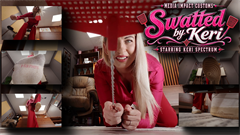 Keri Spectrum stars as a stylish real estate agent whose private showing takes a wildly unexpected turn. Presented entirely from Jay’s point of view, this immersive Giantess fantasy places the viewer directly beneath Keri as she speaks to him by name, looks straight into the camera, and dominates every moment of the encounter.

After Jay suddenly finds himself reduced to a tiny size, Keri towers over him in her striking pink business outfit and white sneakers. Any professional distance between agent and client quickly disappears as she studies the miniature man at her feet and begins teasing him about his helpless new situation. From Jay’s floor-level perspective, Keri appears absolutely enormous, with her long legs, looming body, and massive shoes filling his entire field of vision.

Keri treats the tiny Jay like an unwanted little pest loose inside the property. She follows him around the room, blocks his escape with her sneakers, and repeatedly brings her soles dangerously close to the camera. Whether she is standing directly over him, crouching down for a closer look, or casually tracking his movements across the floor, Keri remains amused by how frightened and insignificant her former client has become.

The playful hunt escalates when Keri produces a flyswatter and decides to deal with Jay the same way she would handle any other bothersome bug. She taunts him directly while swatting around his hiding places, making him to keep moving beneath furniture and around her enormous feet. Jay is never shown, allowing the camera to become his eyes as Keri closes in from every direction.

Packed with direct-to-camera dialogue, towering low-angle views, sneaker domination, close-up soles, near-stomps, flyswatter attacks, searching, chasing, and playful Giantess cruelty, this approximately ten-minute fantasy puts viewers directly in Jay’s tiny and increasingly dangerous position. Keri Spectrum may have begun as his real estate agent—but by the end of this showing, she controls the property and the tiny pest trapped inside it.

Keywords: Keri Spectrum, giantess POV, real estate agent, shrinking fantasy, tiny man, sneaker domination, flyswatter fetish, giantess teasing, floor POV, bug treatment