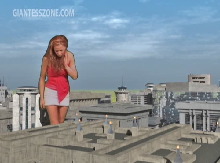 <p>Vicky attacks a city Picks up and drops some people steps on someone Destoys a helipcopter etc. It opens up real cool with a drive between the Giantess's legs.</p>