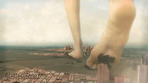 Brandy is a mile tall goddess who barely notices densely populated cites as her feet. But once she does, the fun really starts. If you love giga / mega giantess and feet, you'll love this clip. There's even a tiny bit of vore and some surprises in store.
