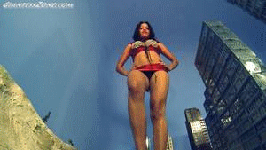 Monica Jade is terrorizing a city and after eating and stomping on some people she decides to crush all the buildings. So much in this video you will watch it many times. 
