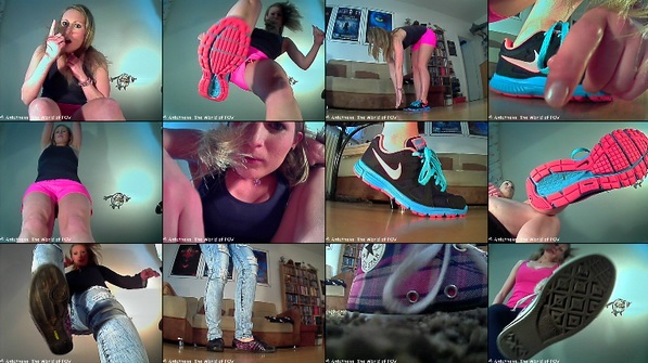 The second POV-Collection with Joanna! It's time for some sneakers-crush! This collection contains 14 new pov-crush-clips with her nikes, adidas, converse chucks - and a very cute girl - Enjoy!
